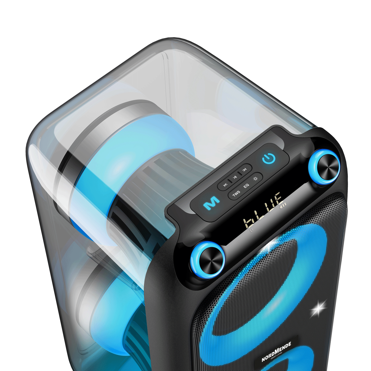PARLANTE DOBLE 6.5″ 2900W (PMPO) NRD-S3266 NORDMENDE - Imagen 4